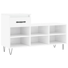 Schoenenkast 02X36X60 Cm Bewerkt Hout Hoogglans wit
