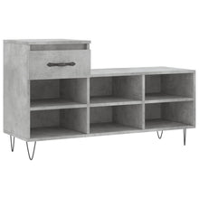 Schoenenkast 102X36X60 Cm Bewerkt Hout Betongrijs