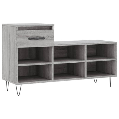 Schoenenkast 02X36X60 Cm Bewerkt Hout Sonoma Grijs Grijs sonoma