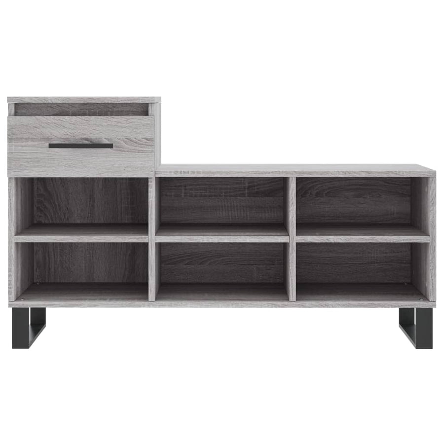 Schoenenkast 102X36X60 Cm Bewerkt Hout Sonoma Grijs