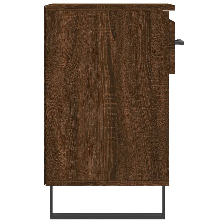 Schoenenkast 02X36X60 Cm Bewerkt Hout Bruin Eikenkleur Bruineiken