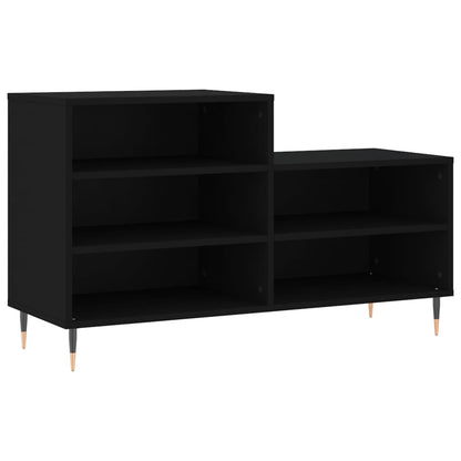 Schoenenkast 02X36X60 Cm Bewerkt Hout Zwart