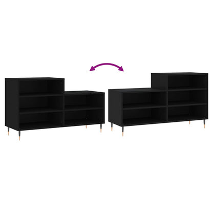Schoenenkast 02X36X60 Cm Bewerkt Hout Zwart
