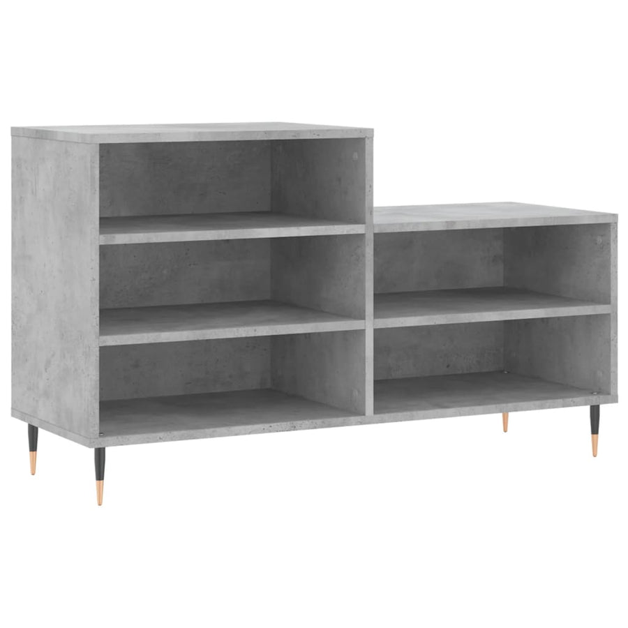 Schoenenkast 102X36X60 Cm Bewerkt Hout Betongrijs
