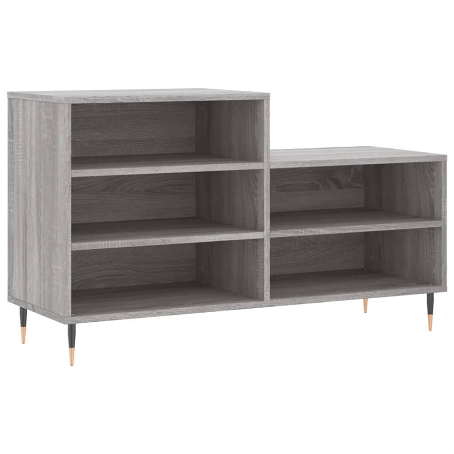Schoenenkast 102X36X60 Cm Bewerkt Hout Sonoma Grijs