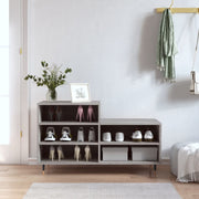 Schoenenkast 102x36x60 cm bewerkt hout grijs
