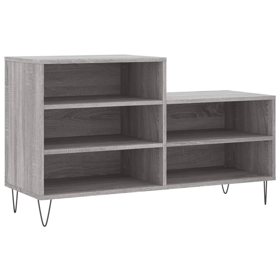 Schoenenkast 102X36X60 Cm Bewerkt Hout Sonoma Grijs