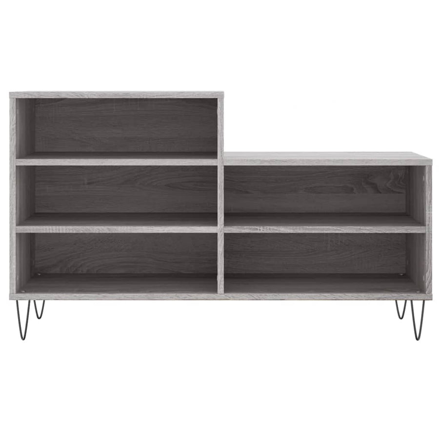 Schoenenkast 102X36X60 Cm Bewerkt Hout Sonoma Grijs