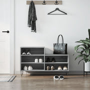 Schoenenkast 102x36x60 cm bewerkt hout grijs