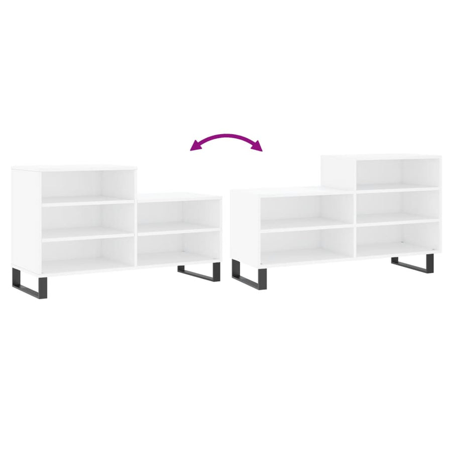 Schoenenkast 102X36X60 Cm Bewerkt Hout Wit