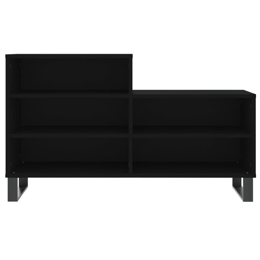 Schoenenkast 02X36X60 Cm Bewerkt Hout Zwart