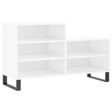Schoenenkast 02X36X60 Cm Bewerkt Hout Hoogglans wit