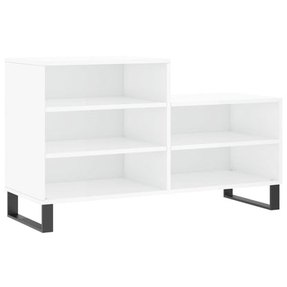 Schoenenkast 02X36X60 Cm Bewerkt Hout Hoogglans wit