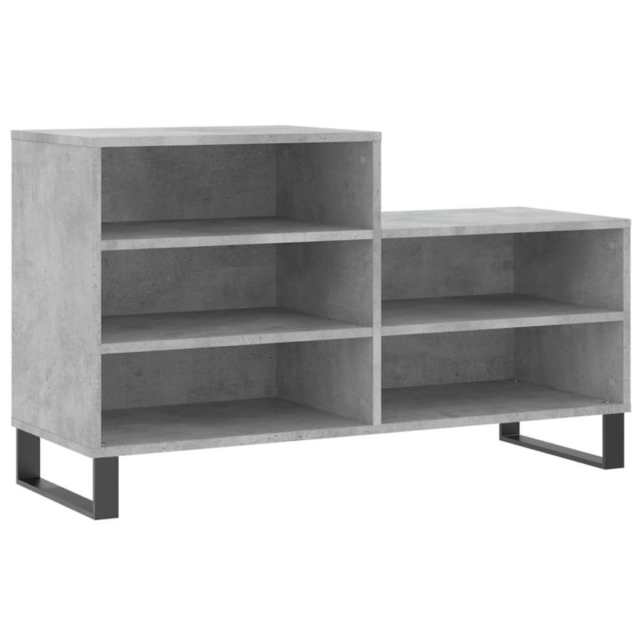 Schoenenkast 102X36X60 Cm Bewerkt Hout Betongrijs