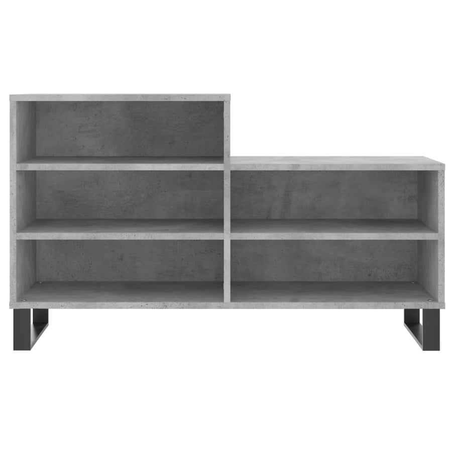 Schoenenkast 102X36X60 Cm Bewerkt Hout Betongrijs