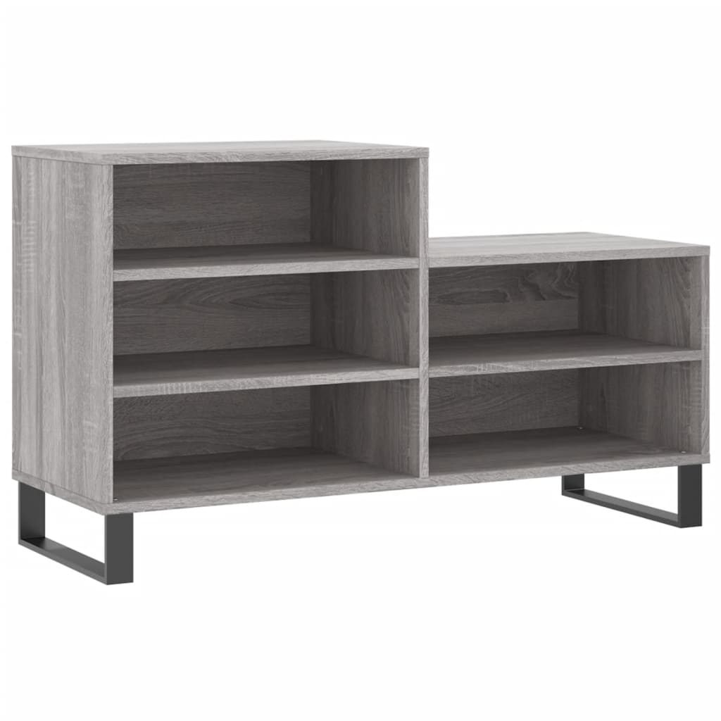 Schoenenkast 102X36X60 Cm Bewerkt Hout Sonoma Grijs