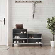 Schoenenkast 102x36x60 cm bewerkt hout grijs