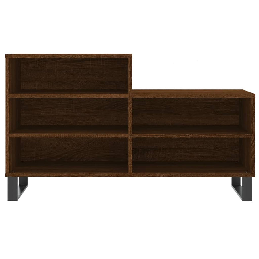 Schoenenkast 02X36X60 Cm Bewerkt Hout Bruin Eikenkleur Bruineiken