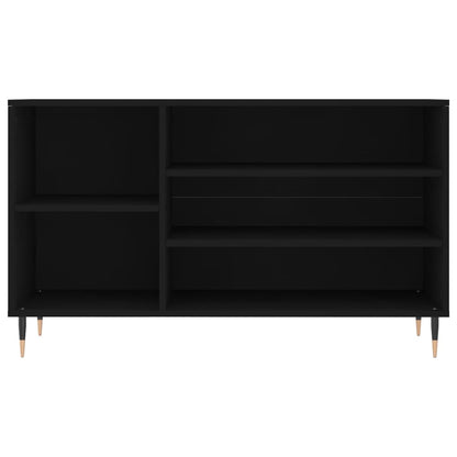 Schoenenkast 02X36X60 Cm Bewerkt Hout Zwart