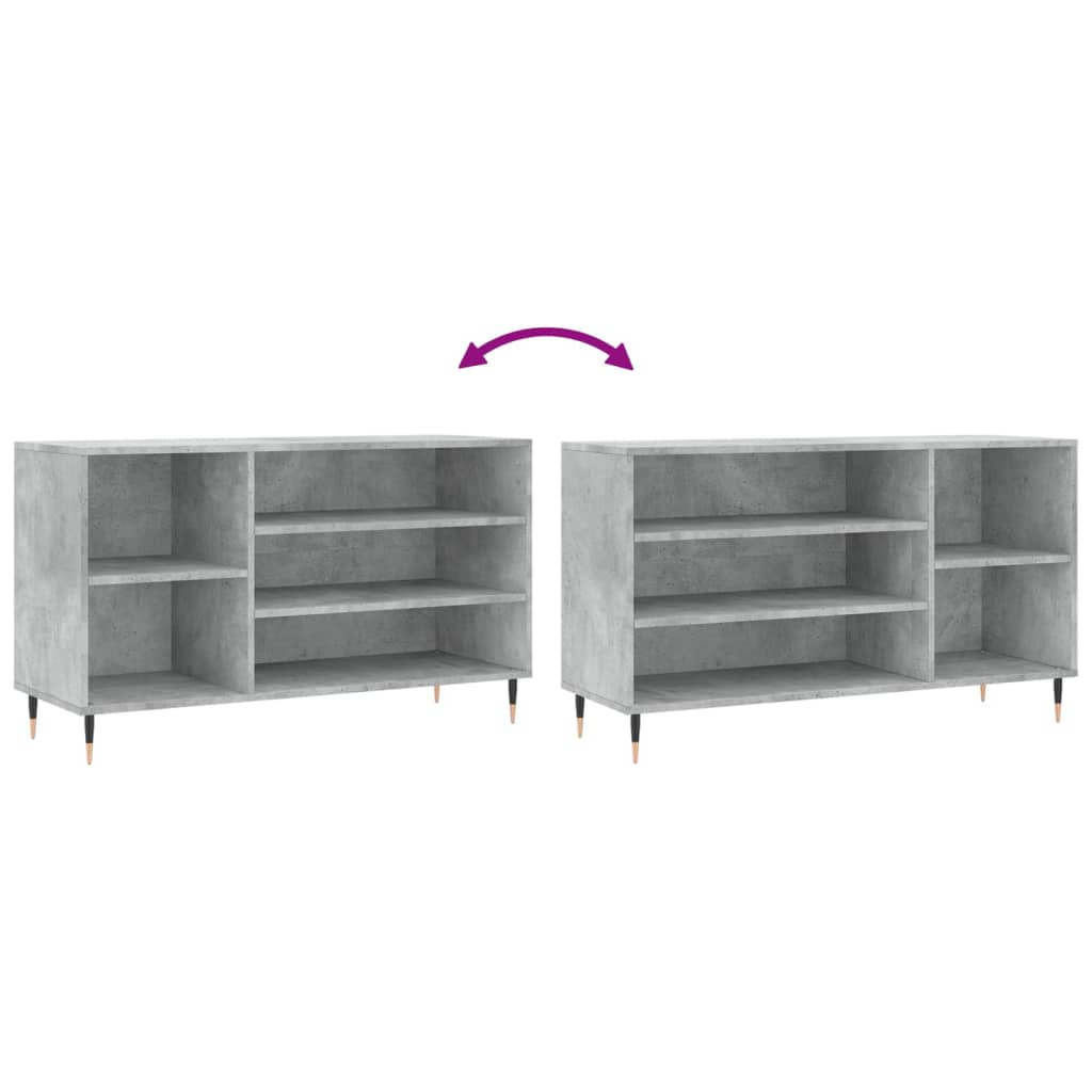 Schoenenkast 02X36X60 Cm Bewerkt Hout Betongrijs