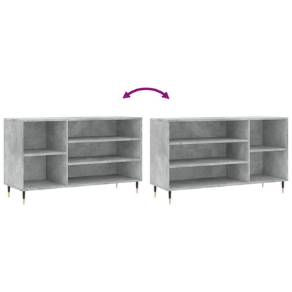 Schoenenkast 02X36X60 Cm Bewerkt Hout Betongrijs