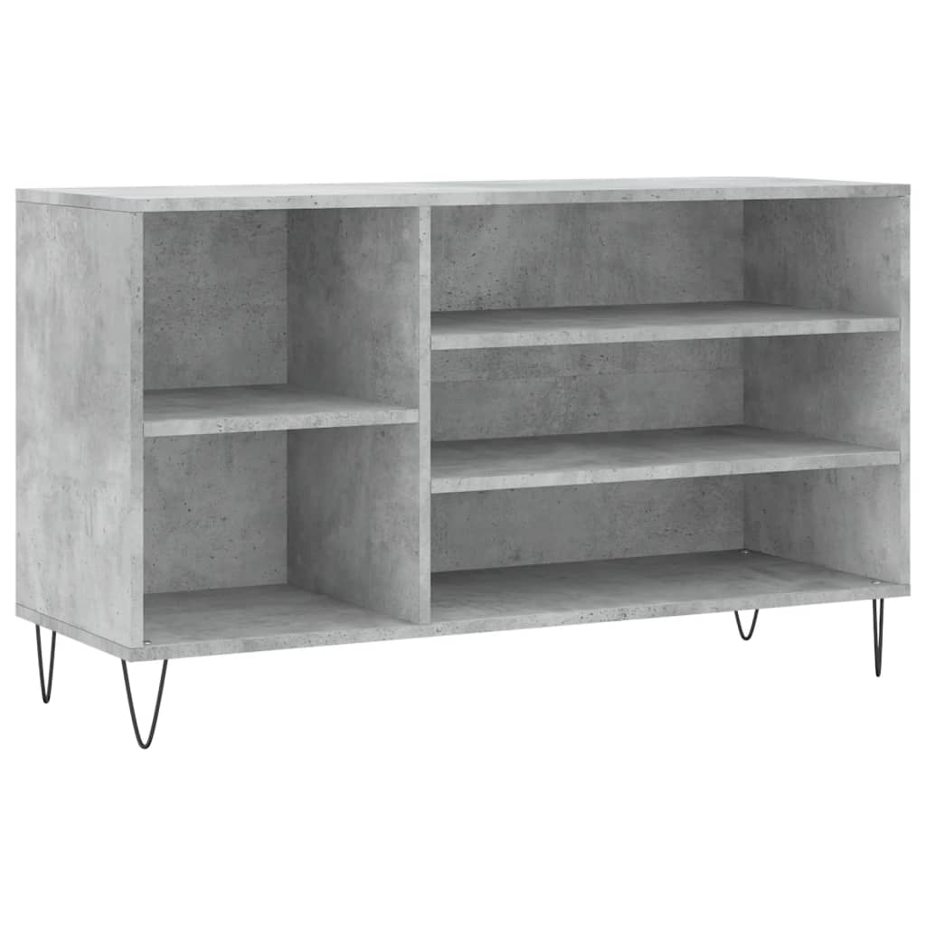 Schoenenkast 102X36X60 Cm Bewerkt Hout Betongrijs