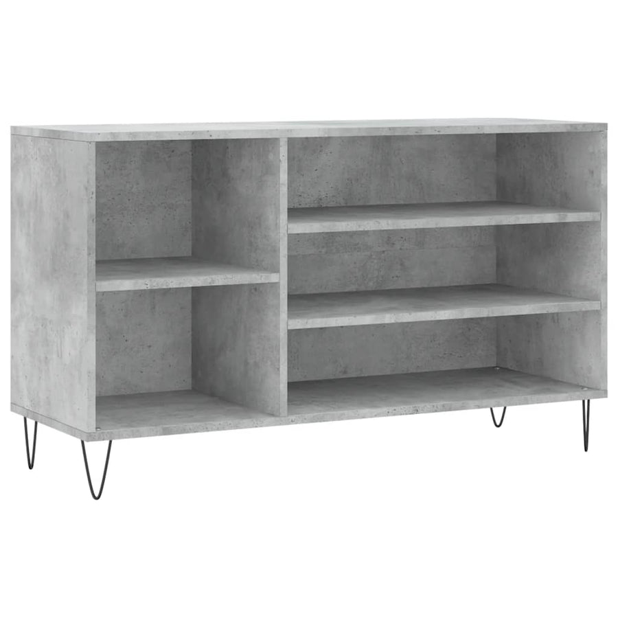 Schoenenkast 102X36X60 Cm Bewerkt Hout Betongrijs