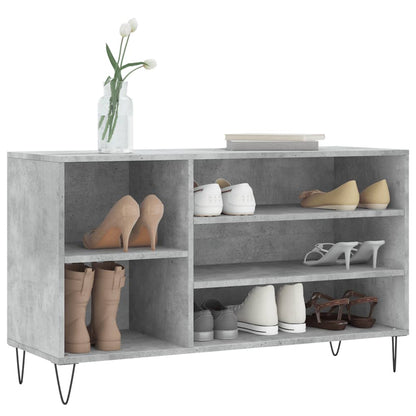 Schoenenkast 102X36X60 Cm Bewerkt Hout Betongrijs