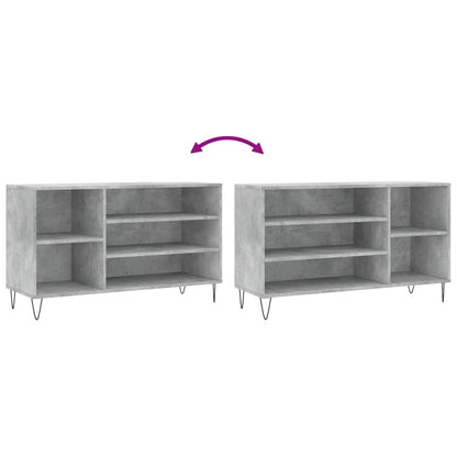 Schoenenkast 102X36X60 Cm Bewerkt Hout Betongrijs