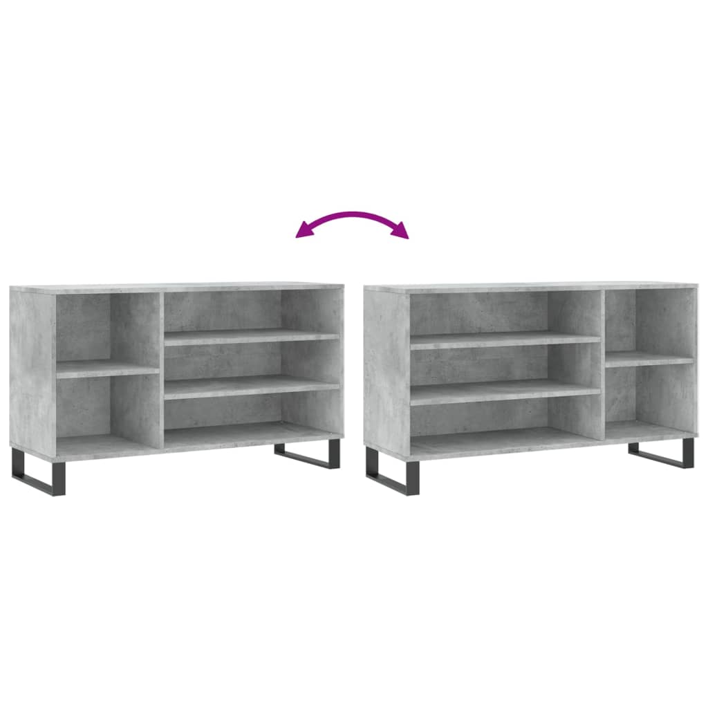 Schoenenkast 02X36X60 Cm Bewerkt Hout Betongrijs