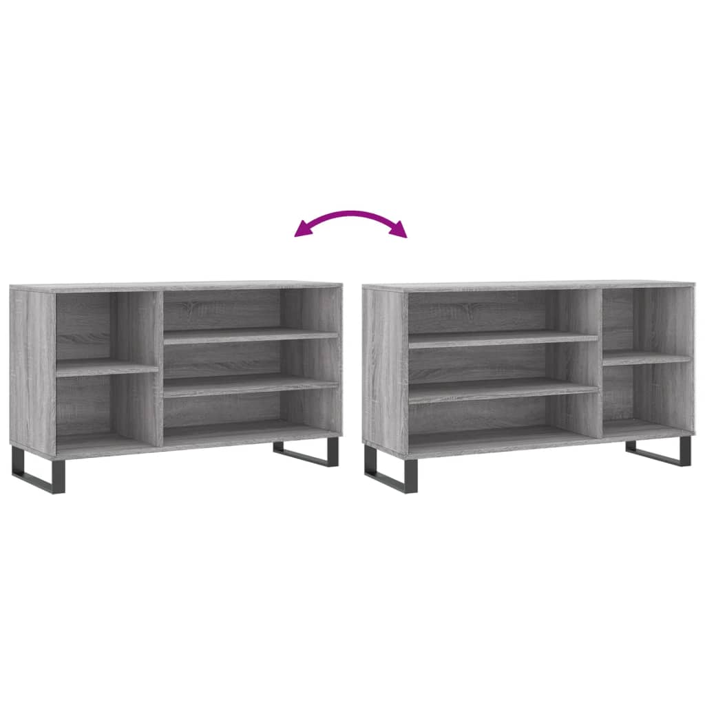 Schoenenkast 02X36X60 Cm Bewerkt Hout Sonoma Grijs Grijs sonoma