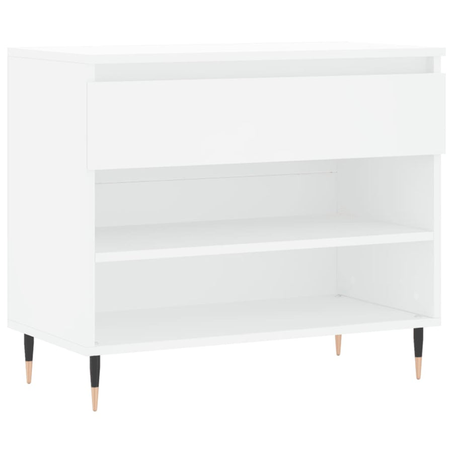 Schoenenkast 70X36X60 Cm Bewerkt Hout Wit