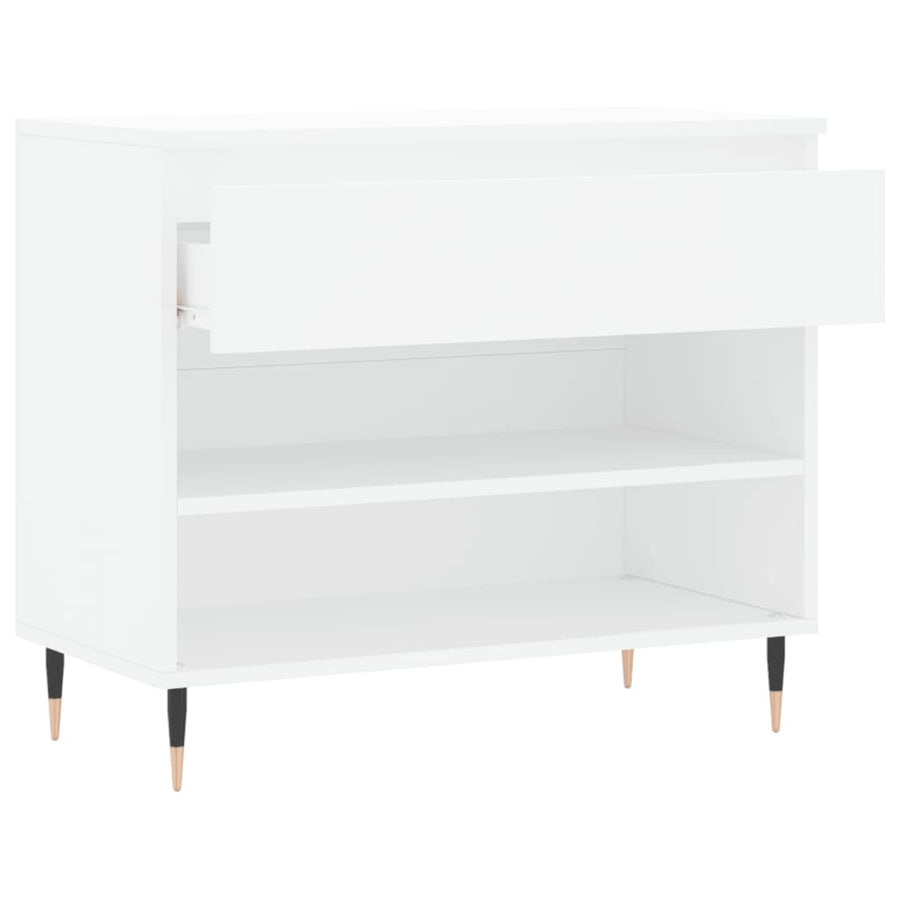 Schoenenkast 70X36X60 Cm Bewerkt Hout Wit
