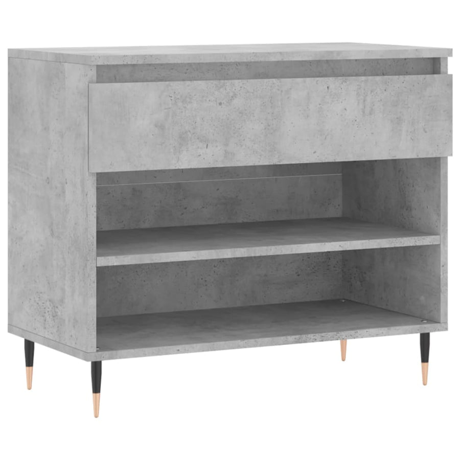 Schoenenkast 70X36X60 Cm Bewerkt Hout Betongrijs