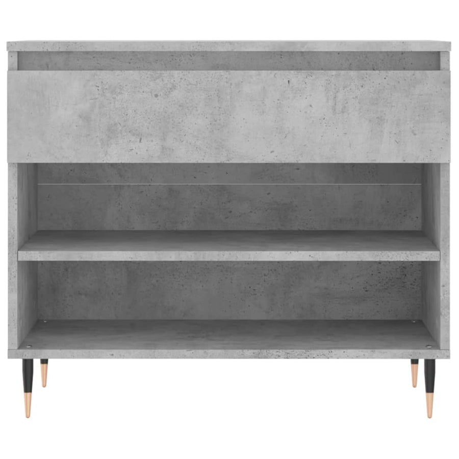 Schoenenkast 70X36X60 Cm Bewerkt Hout Betongrijs