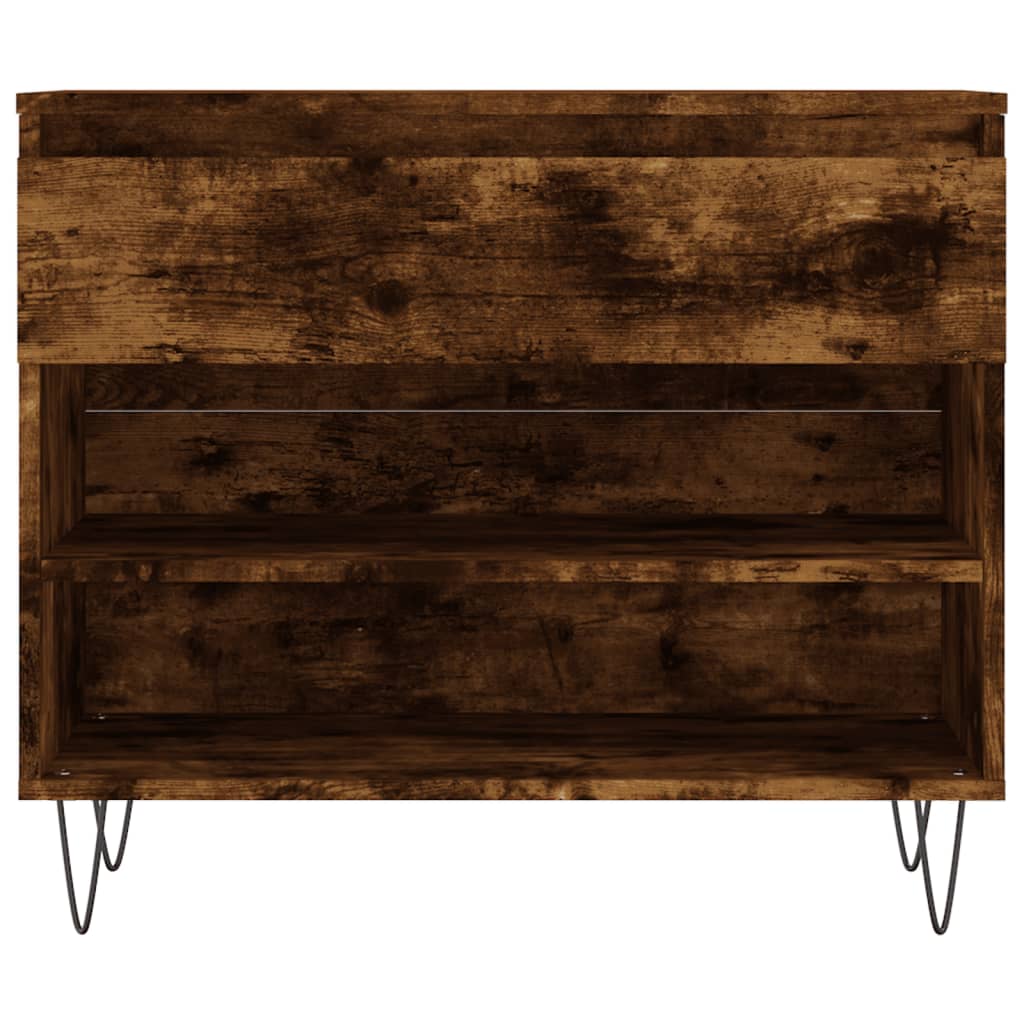 Schoenenkast 70X36X60 Cm Bewerkt Hout Kleurig Gerookt eiken