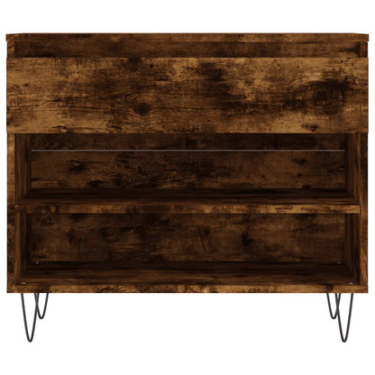 Schoenenkast 70X36X60 Cm Bewerkt Hout Kleurig Gerookt eiken