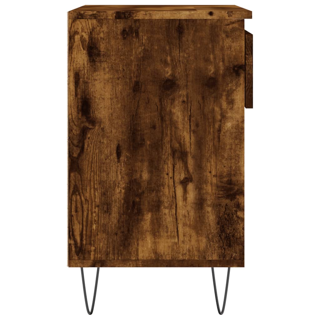 Schoenenkast 70X36X60 Cm Bewerkt Hout Kleurig Gerookt eiken
