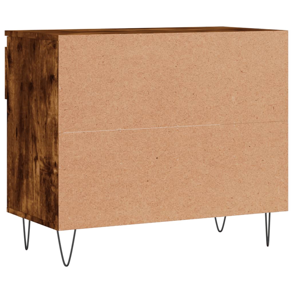 Schoenenkast 70X36X60 Cm Bewerkt Hout Kleurig Gerookt eiken