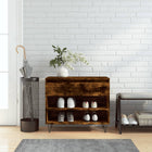 Schoenenkast 70x36x60 cm bewerkt hout gerookt eiken
