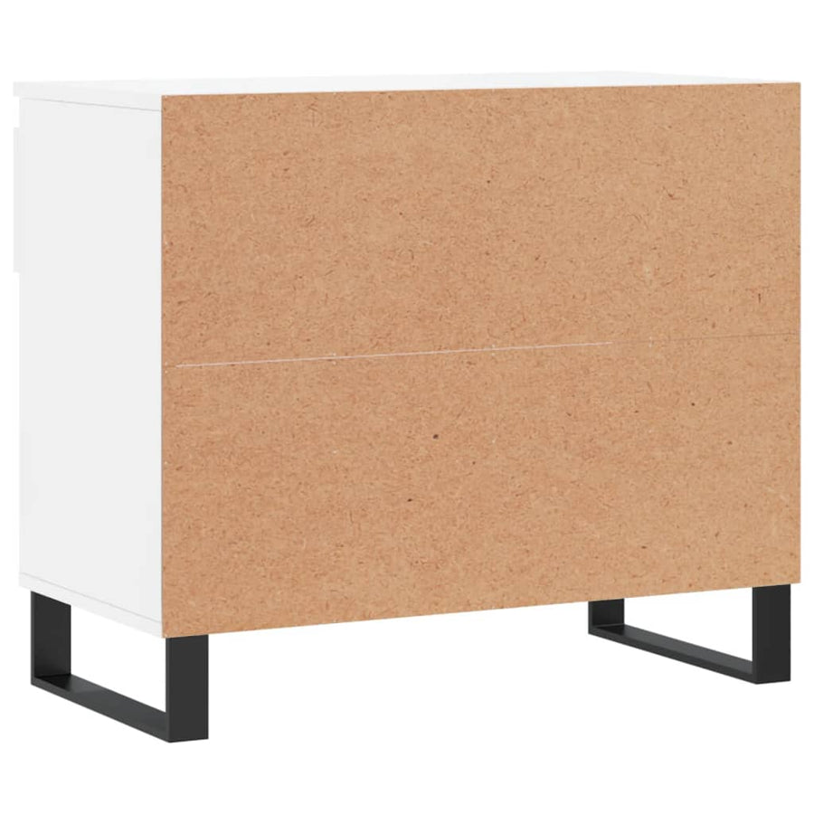 Schoenenkast 70X36X60 Cm Bewerkt Hout Hoogglans Wit
