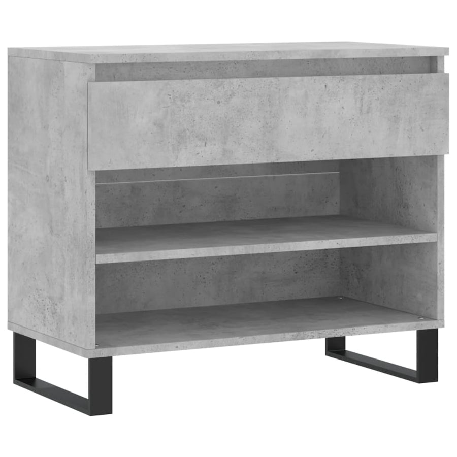 Schoenenkast 70X36X60 Cm Bewerkt Hout Betongrijs