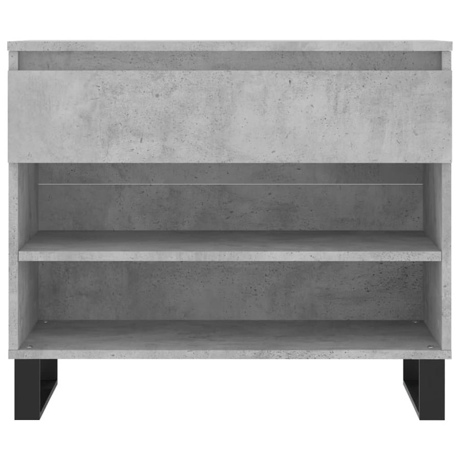 Schoenenkast 70X36X60 Cm Bewerkt Hout Betongrijs