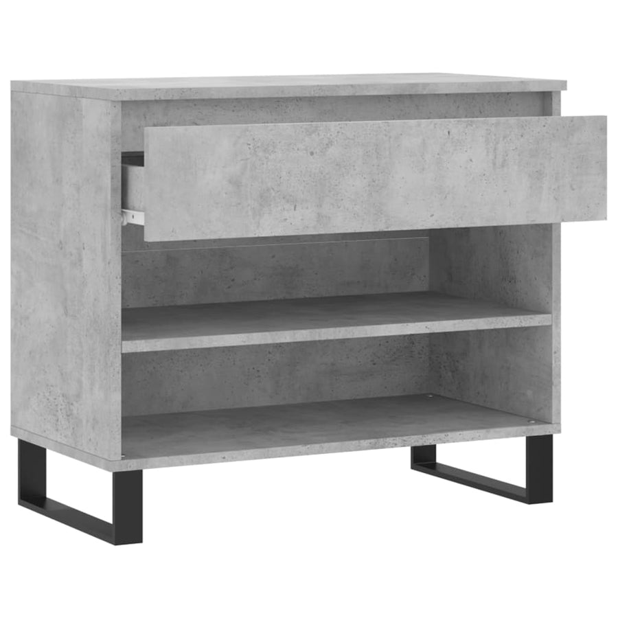 Schoenenkast 70X36X60 Cm Bewerkt Hout Betongrijs
