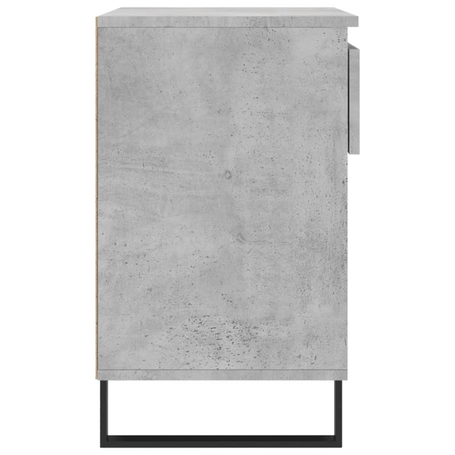 Schoenenkast 70X36X60 Cm Bewerkt Hout Betongrijs