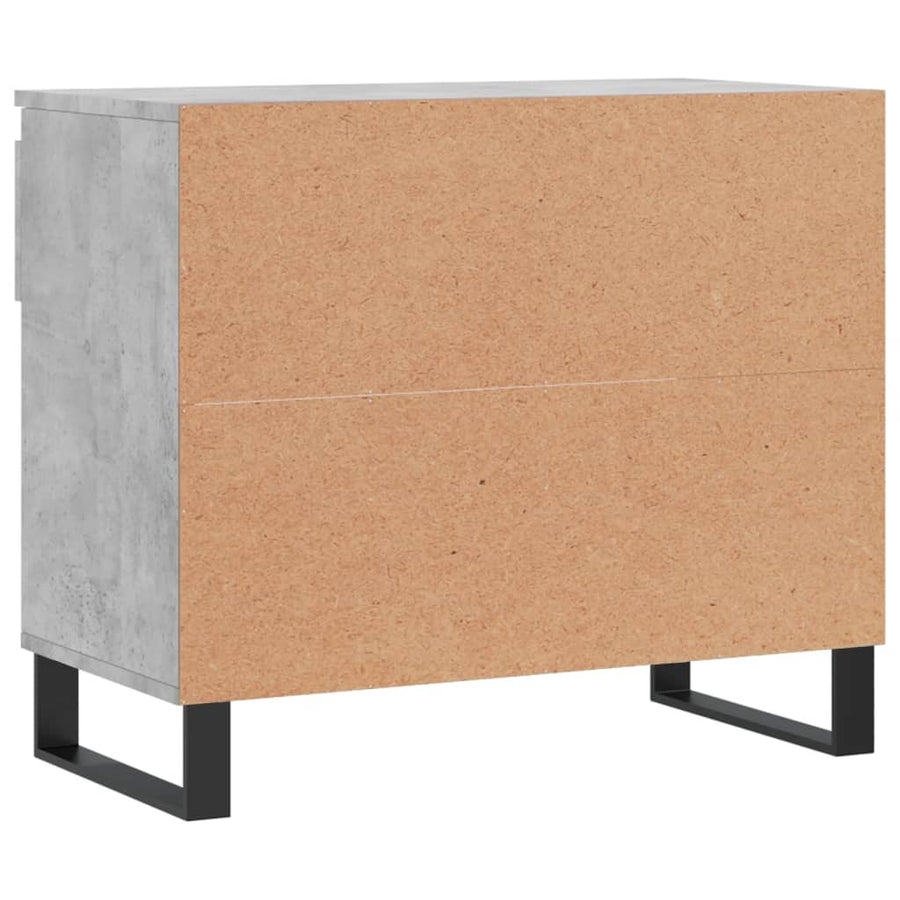 Schoenenkast 70X36X60 Cm Bewerkt Hout Betongrijs