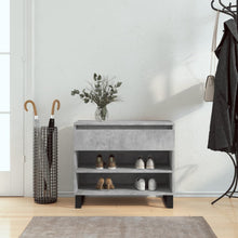 Schoenenkast 70X36X60 Cm Bewerkt Hout Betongrijs