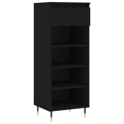 Schoenenkast 40X36X05 Cm Bewerkt Hout Zwart