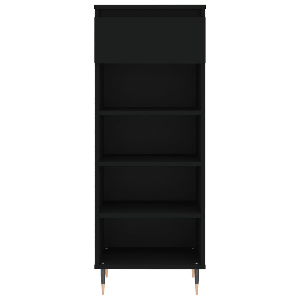 Schoenenkast 40X36X05 Cm Bewerkt Hout Zwart
