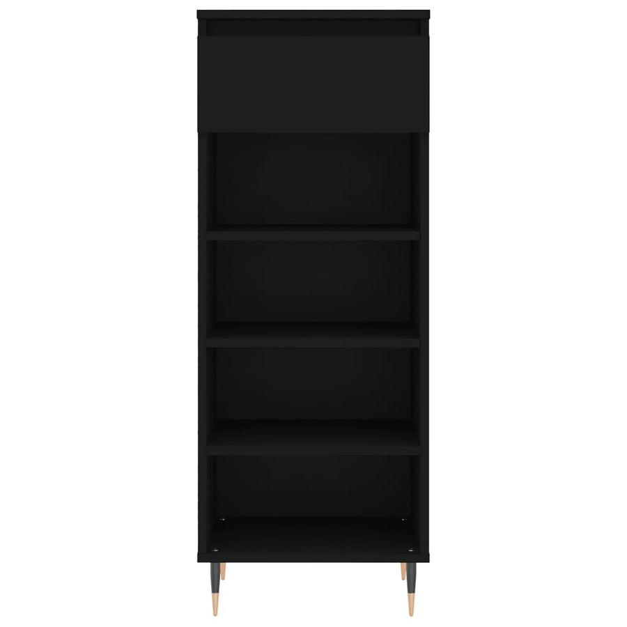 Schoenenkast 40X36X05 Cm Bewerkt Hout Zwart